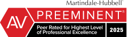 Rated AV Preeminent by Martindale-Hubbell